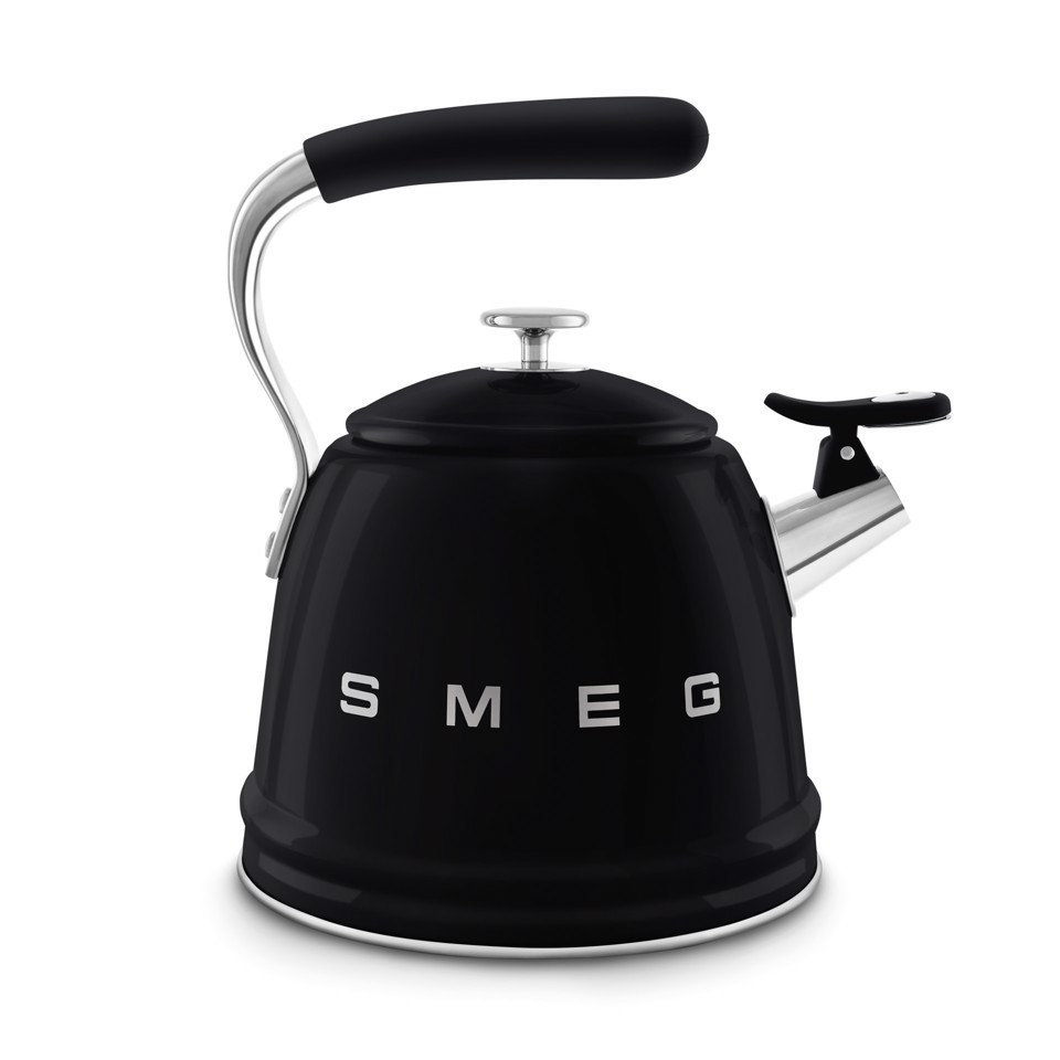 Smeg Bollitore con fischio 50's Style - Nero LUCIDO - WKF01BL