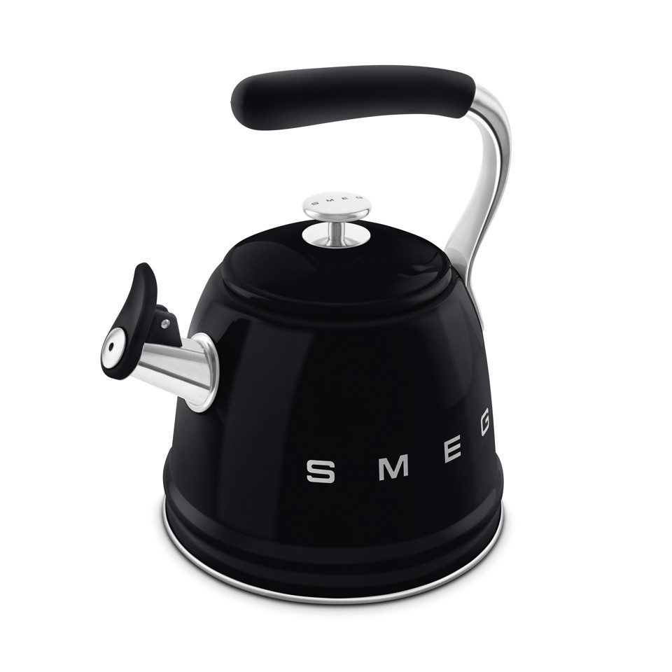 Smeg Bollitore con fischio 50's Style - Nero LUCIDO - WKF01BL
