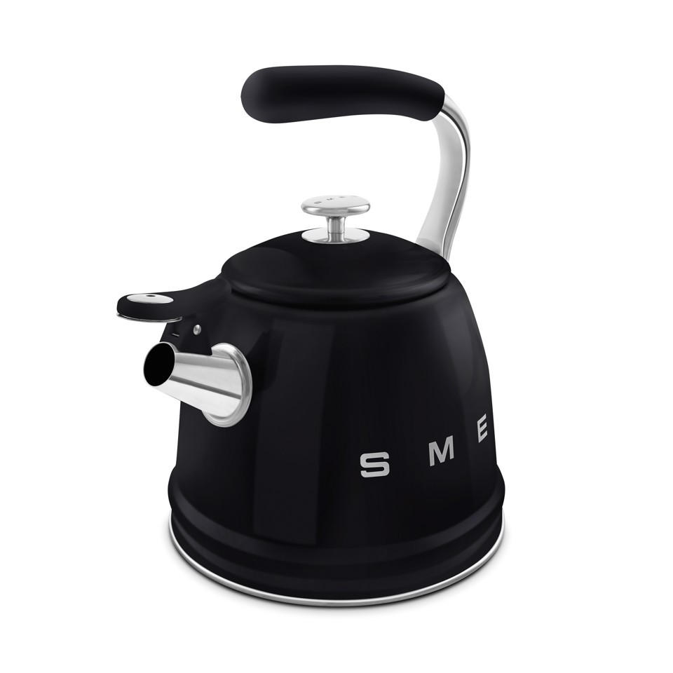 Smeg Bollitore con fischio 50's Style - Nero LUCIDO - WKF01BL