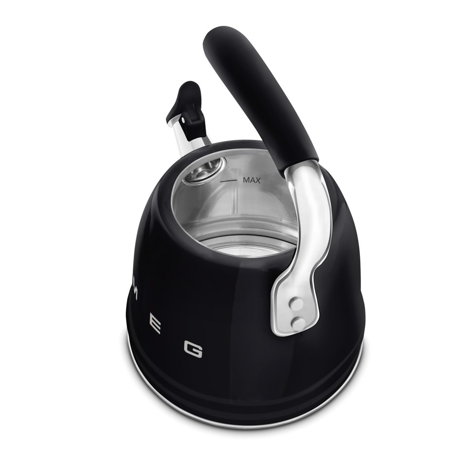 Smeg Bollitore con fischio 50's Style - Nero LUCIDO - WKF01BL