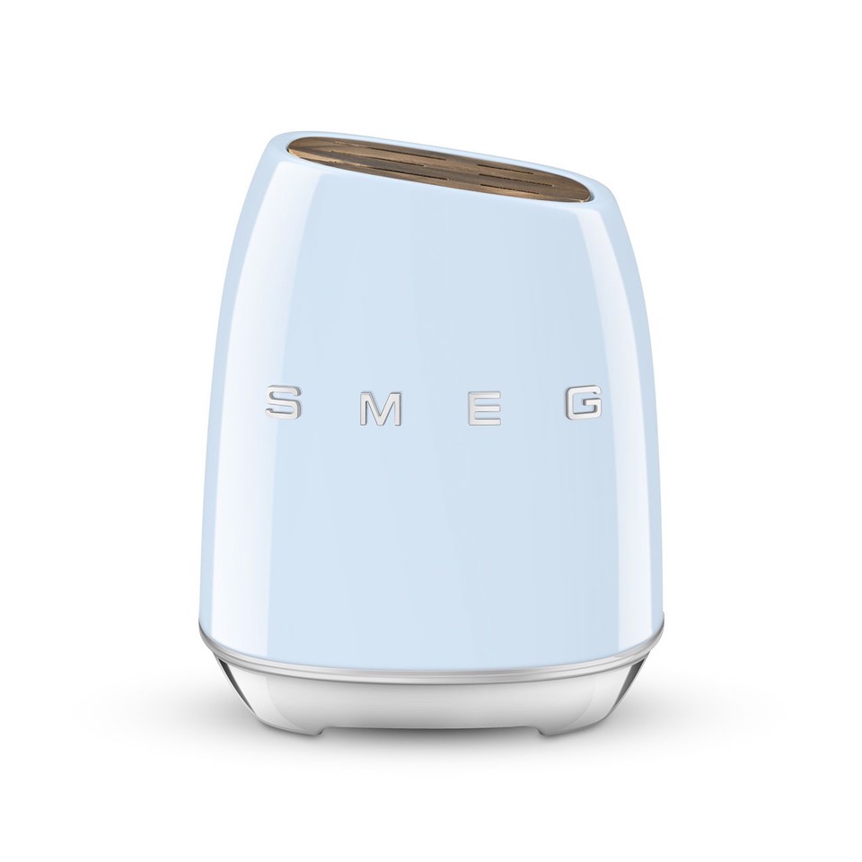 Smeg Ceppo con coltelli 50's Style - Azzurro LUCIDO - KBSF02PB