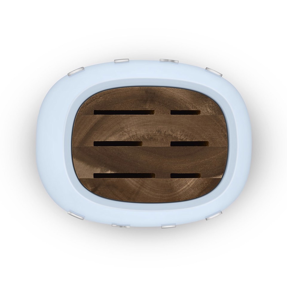 Smeg Ceppo con coltelli 50's Style - Azzurro LUCIDO - KBSF02PB