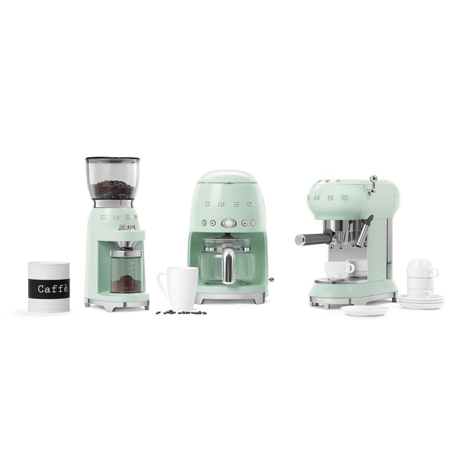 Smeg CGF11PGEU macina caffé 150 W Verde, Trasparente