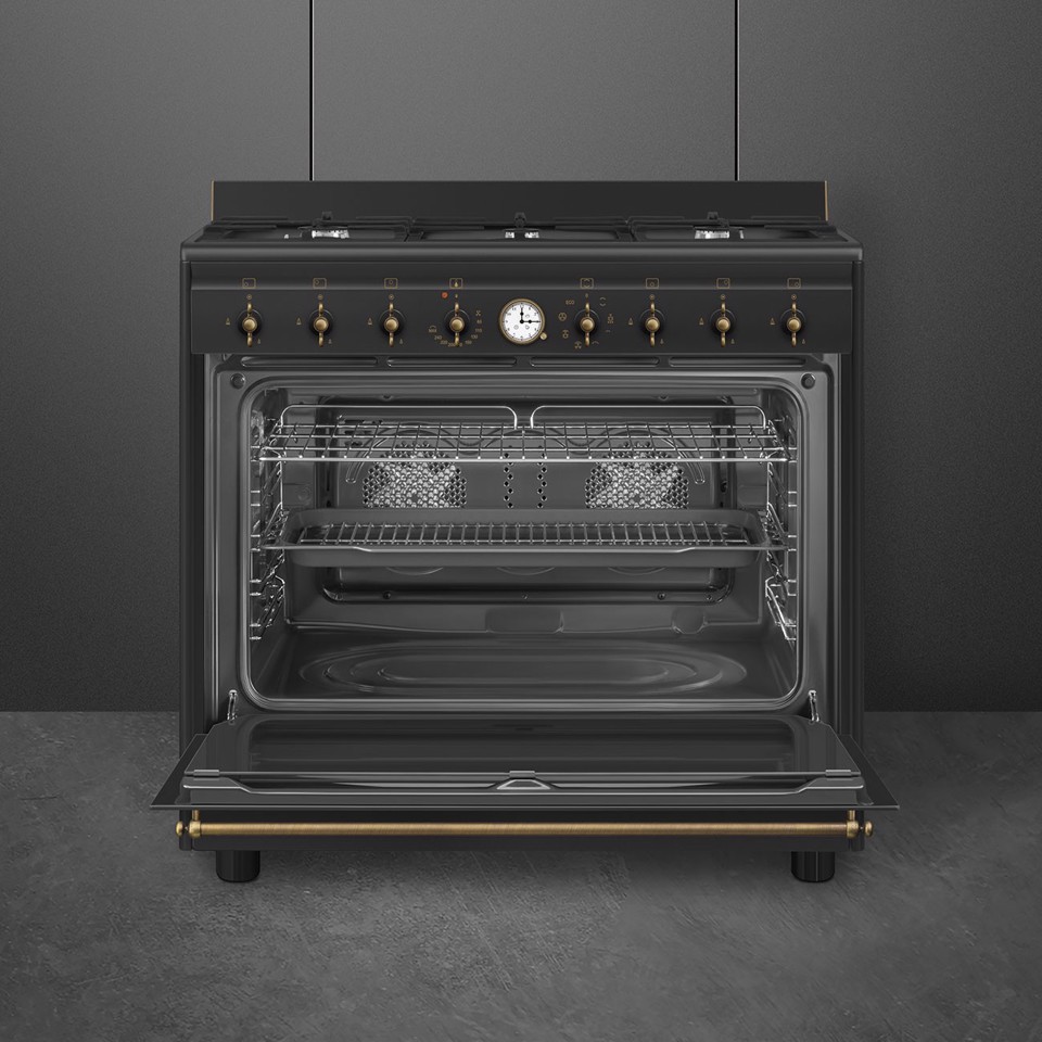 Smeg Coloniale CO96GMA9 Cucina freestanding A Elettrico Gas Antracite