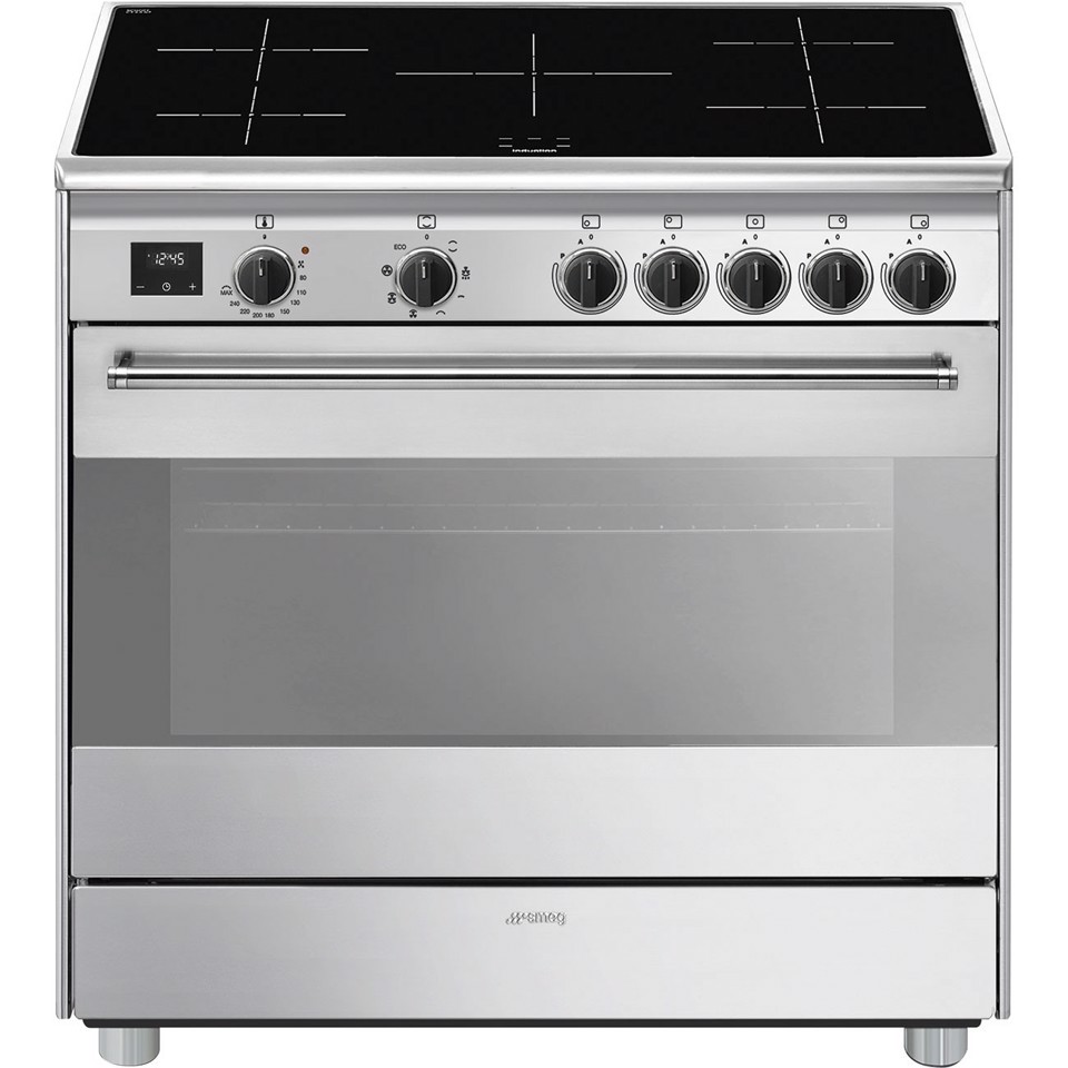 Smeg Concert BG91IX2 cucina Cucina freestanding A Elettrico Piano cottura a induzione Acciaio inox Made in Italy