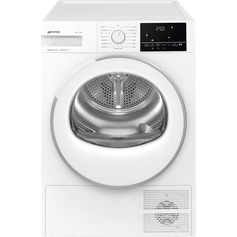 Smeg DN82SE asciugatrice Libera installazione Caricamento frontale 8 kg Bianco