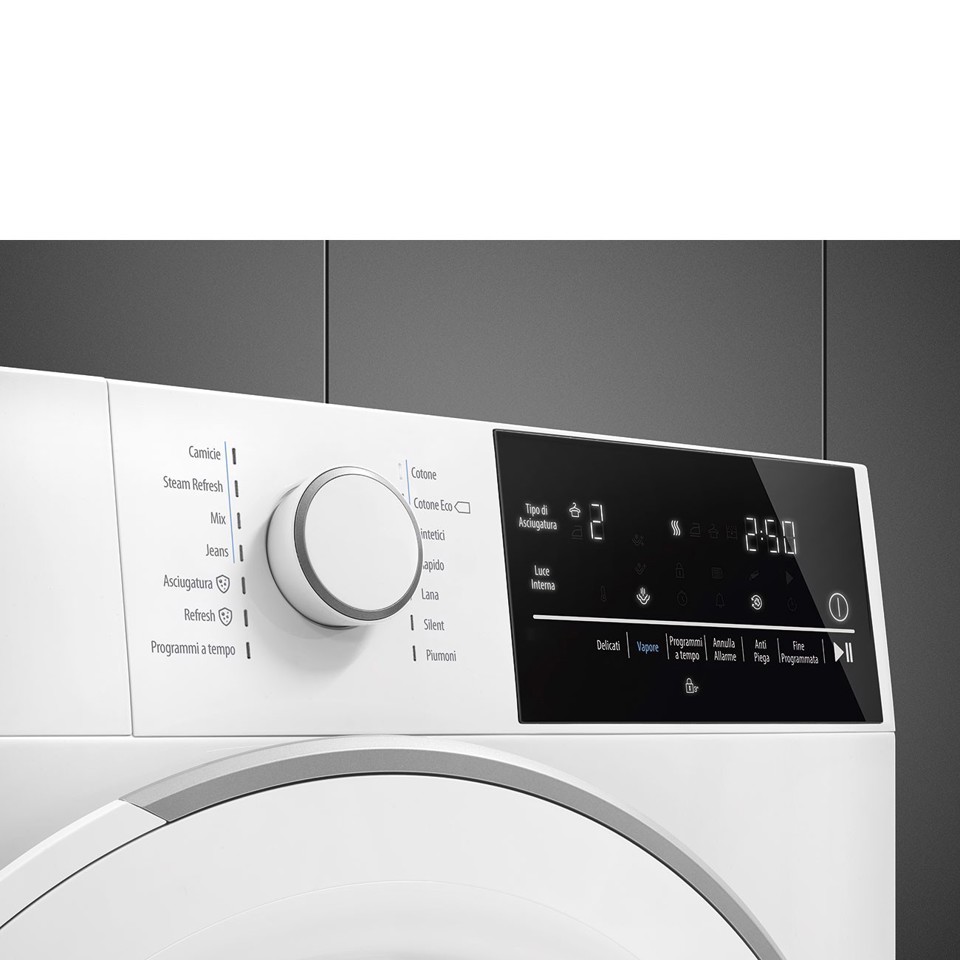 Smeg DN93SL asciugatrice Libera installazione Caricamento frontale 9 kg Bianco