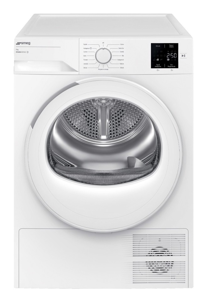 Smeg DRC08EE asciugatrice Libera installazione Caricamento frontale 8 kg Bianco