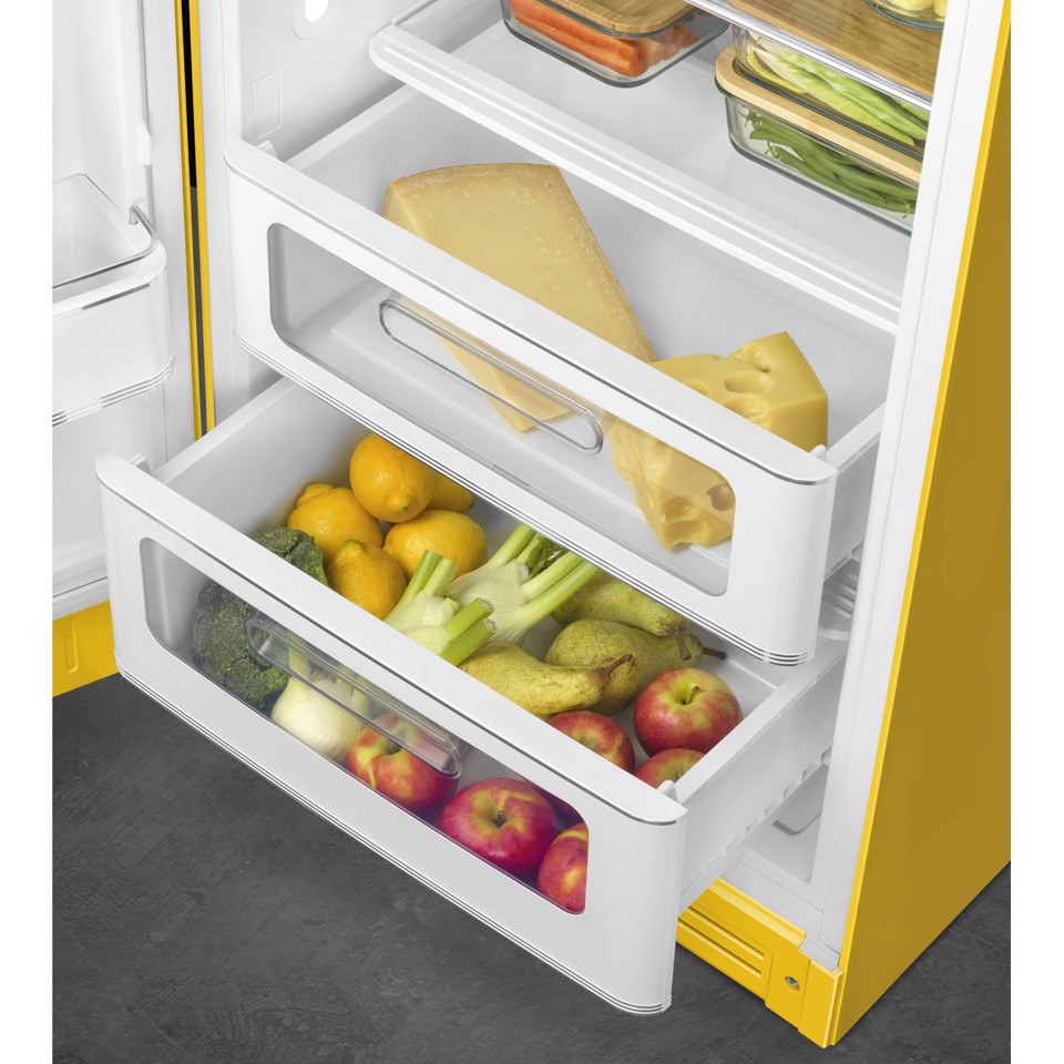 Smeg FAB28LYW6 monoporta Libera installazione 270 L Giallo Made in Italy