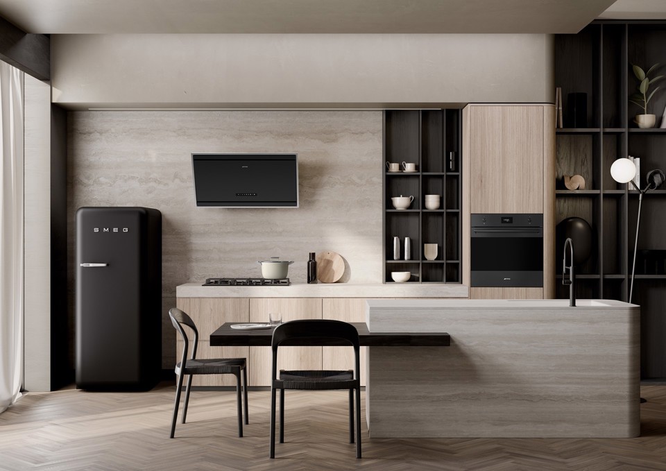 Smeg FAB28RDBLM6 frigorifero Libera installazione 244 L D Nero