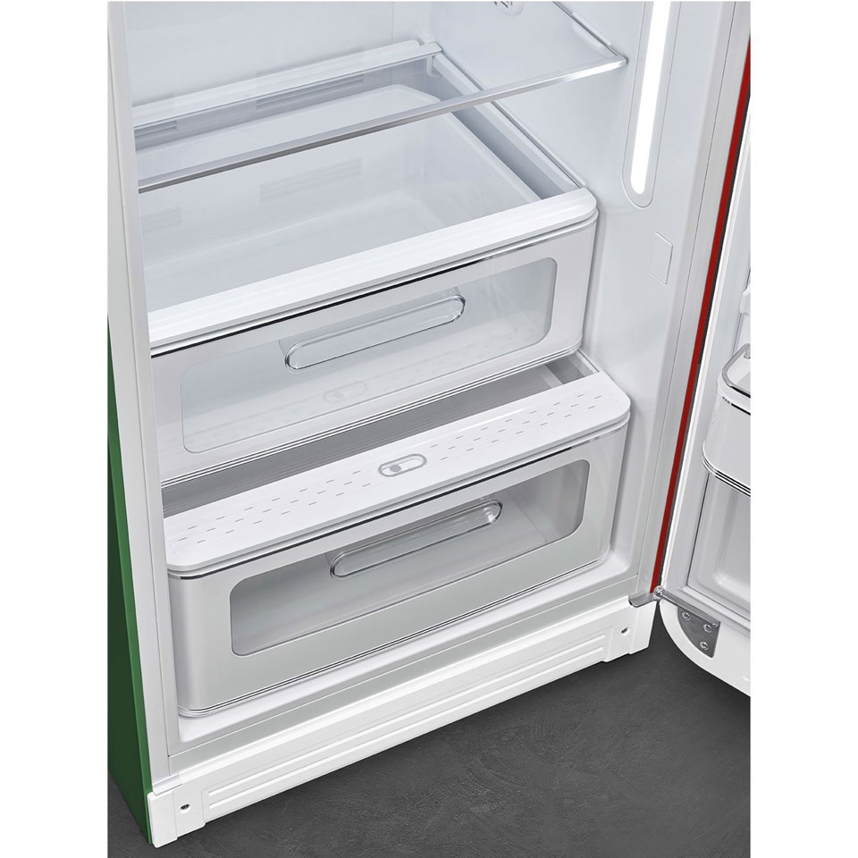 Smeg FAB28RDIT6 frigorifero Libera installazione D Verde, Bianco, Rosso