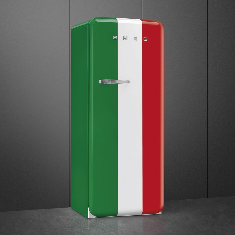 Smeg FAB28RDIT6 monoporta Libera installazione 270 L Verde, Bianco, Rosso Made in Italy