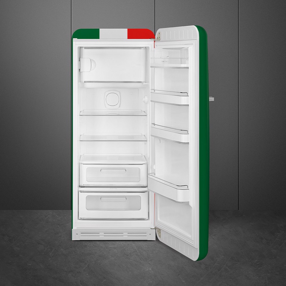 Smeg FAB28RDIT6 monoporta Libera installazione 270 L Verde, Bianco, Rosso Made in Italy