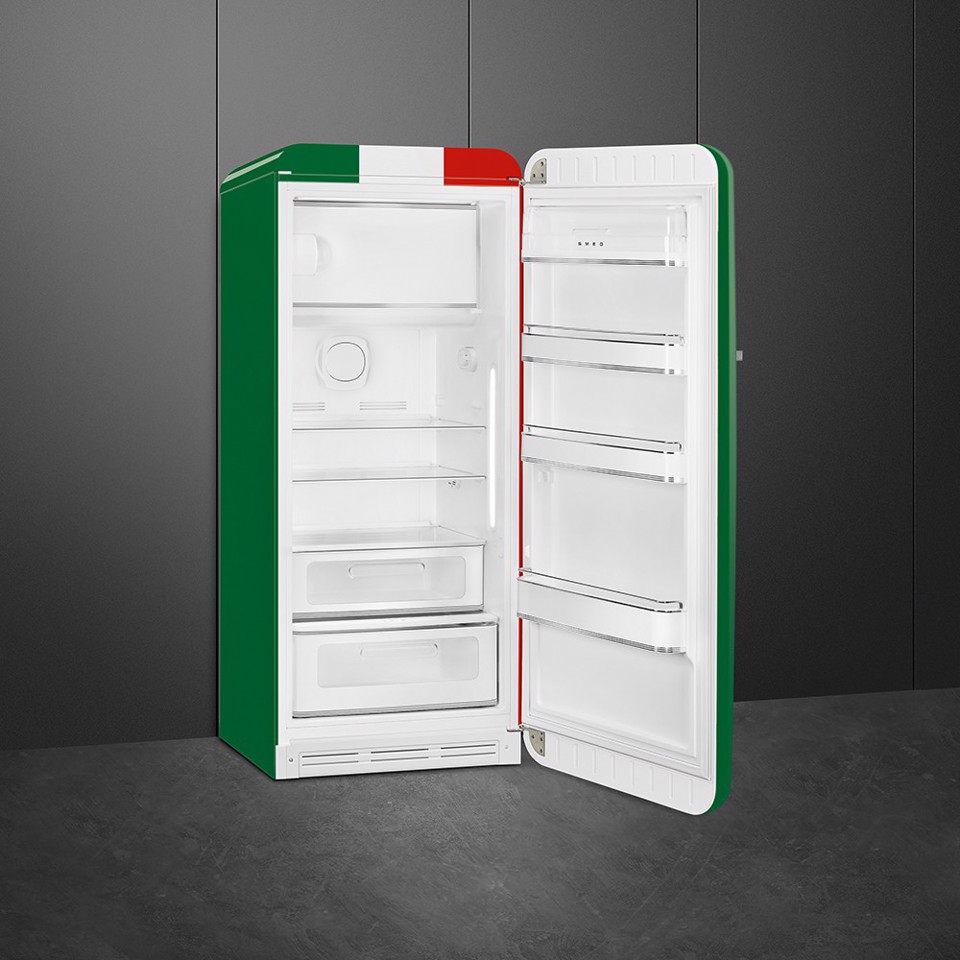 Smeg FAB28RDIT6 monoporta Libera installazione 270 L Verde, Bianco, Rosso Made in Italy