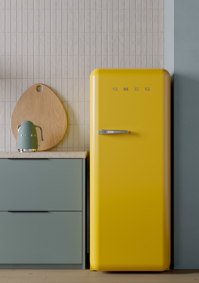 Smeg FAB28RYW6 monoporta Libera installazione 270 L Giallo Made in Italy