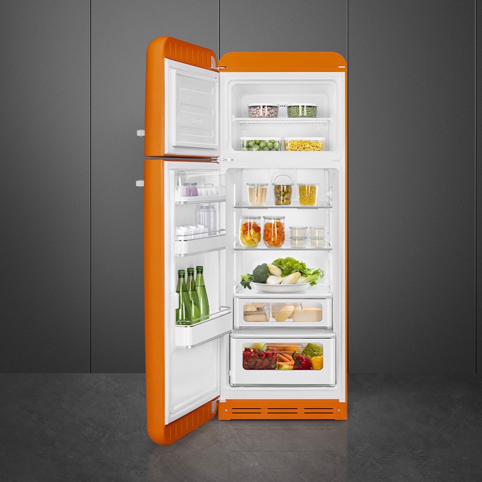 Smeg FAB30LOR6 frigorifero con congelatore Libera installazione 294 L Arancione Made in Italy