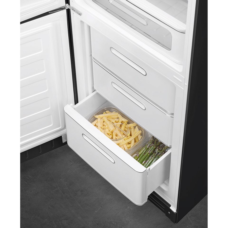 Smeg FAB32LBL6 frigorifero con congelatore Libera installazione 331 L Nero Made in Italy