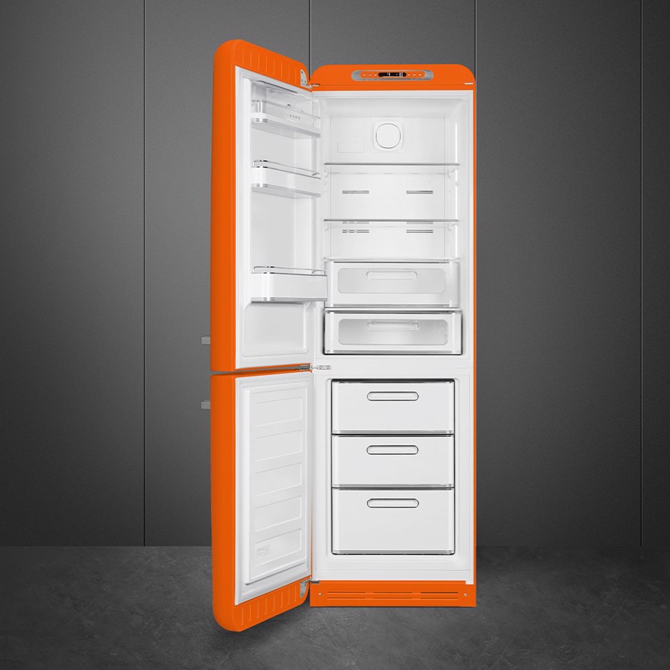 Smeg FAB32LOR6 frigorifero con congelatore Libera installazione 331 L Arancione Made in Italy