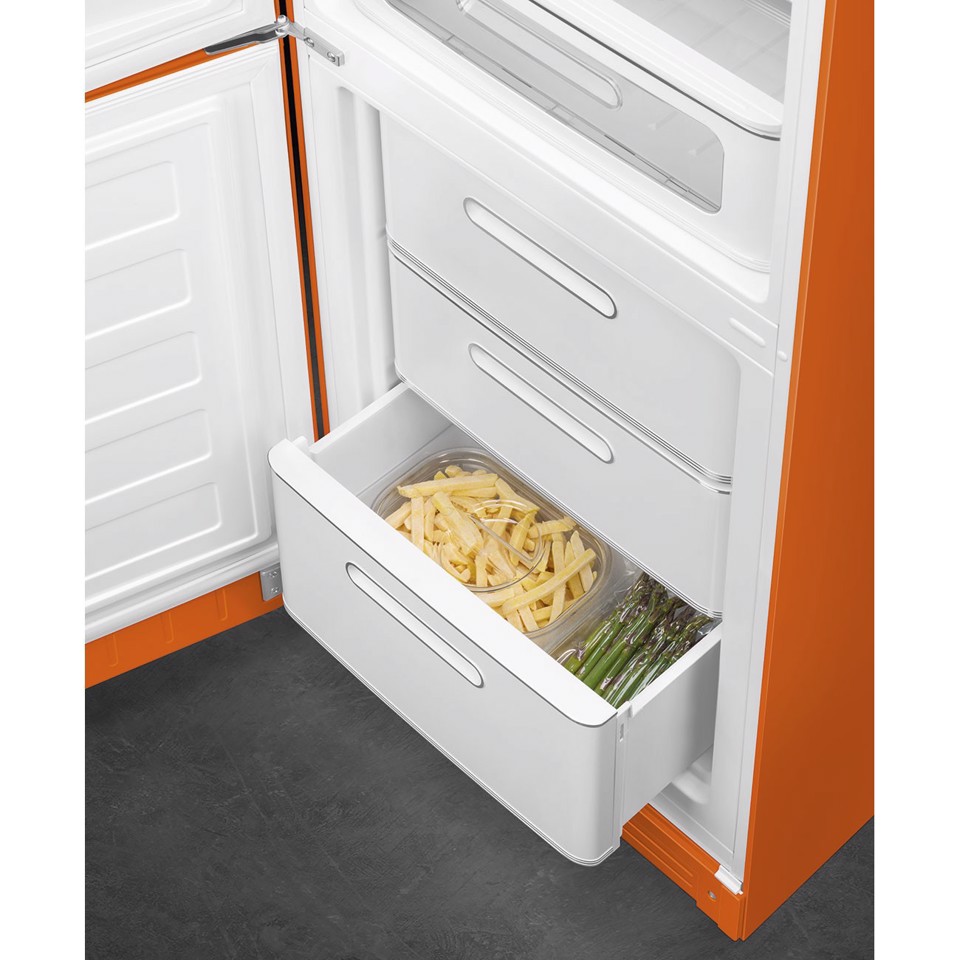 Smeg FAB32LOR6 frigorifero con congelatore Libera installazione 331 L Arancione Made in Italy
