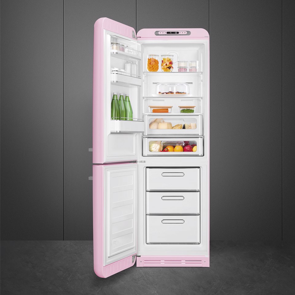 Smeg FAB32LPK6 frigorifero con congelatore Libera installazione 331 L Rosa Made in Italy