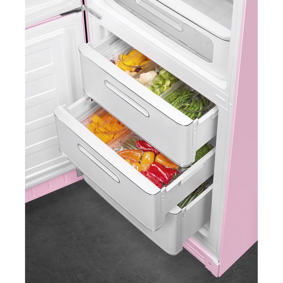 Smeg FAB32LPK6 frigorifero con congelatore Libera installazione 331 L Rosa Made in Italy