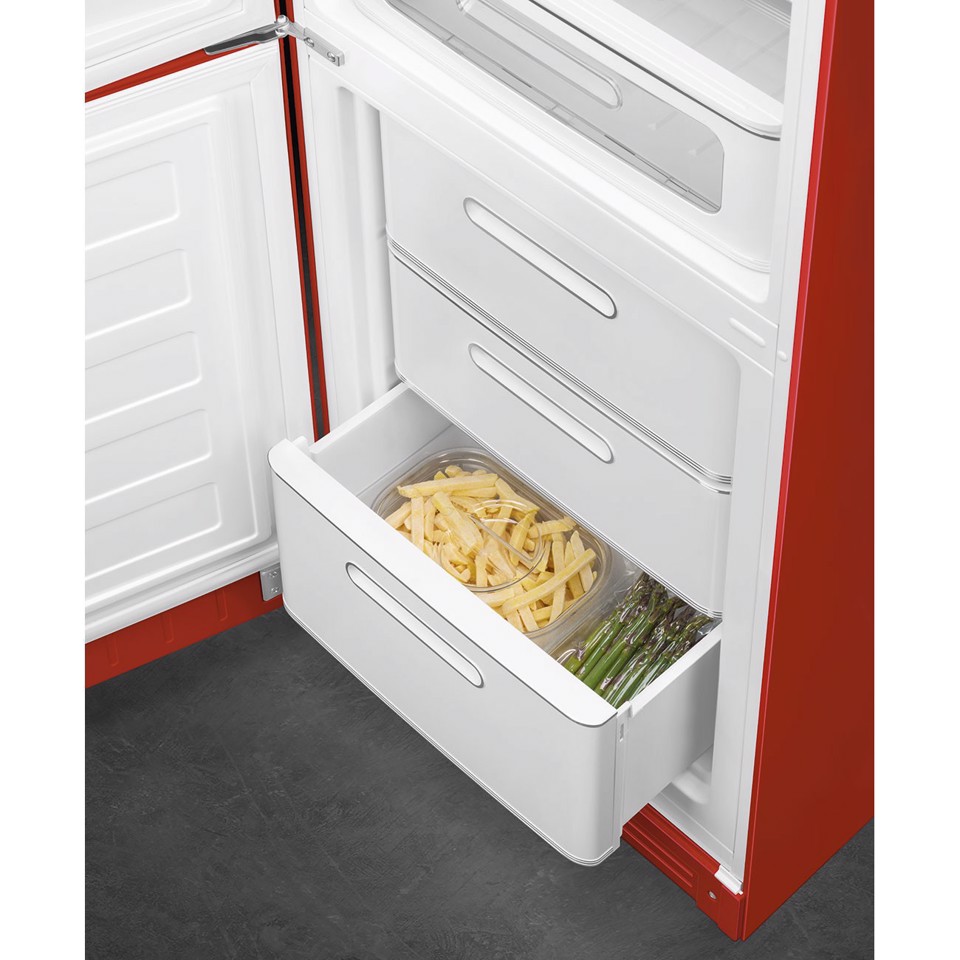 Smeg FAB32LRD6 frigorifero con congelatore Libera installazione 331 L Rosso Made in Italy