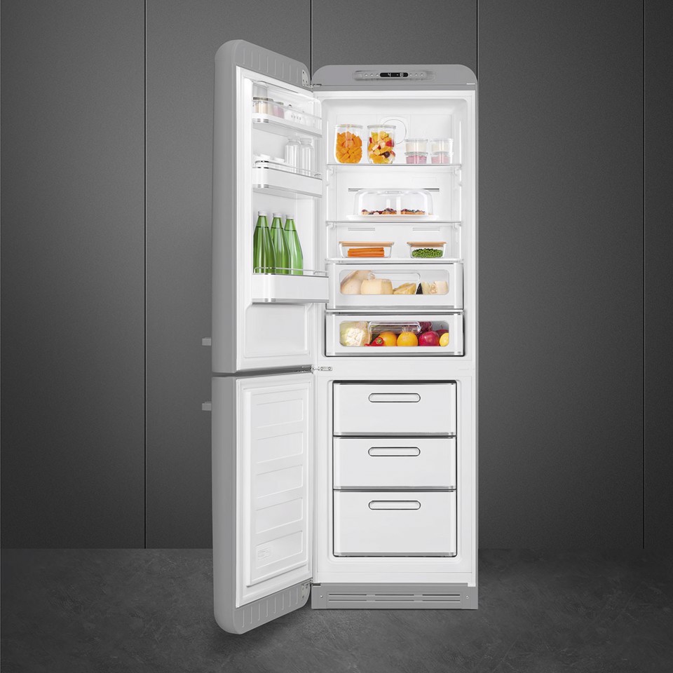 Smeg FAB32LSV6 frigorifero con congelatore Libera installazione 331 L Argento Made in Italy