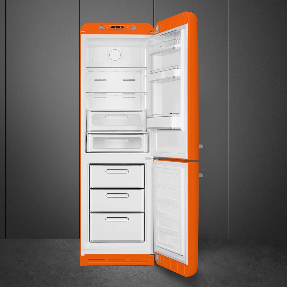 Smeg FAB32ROR6 frigorifero con congelatore Libera installazione 331 L Arancione Made in Italy
