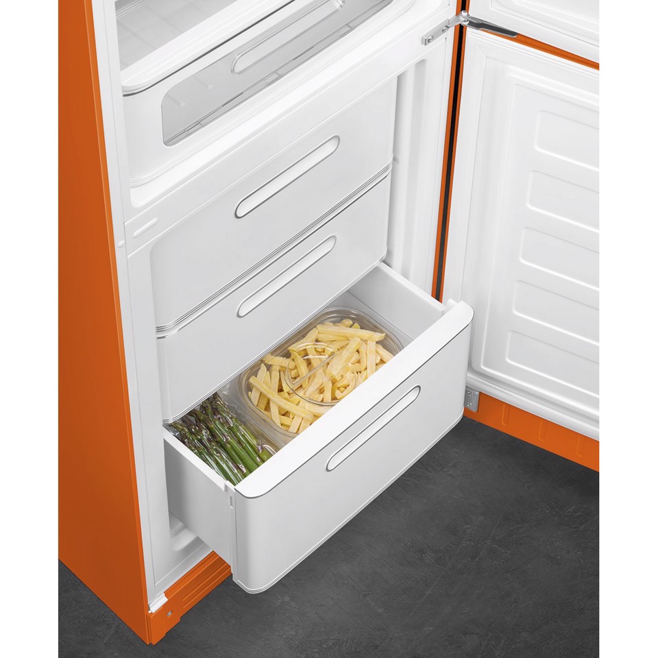Smeg FAB32ROR6 frigorifero con congelatore Libera installazione 331 L Arancione Made in Italy