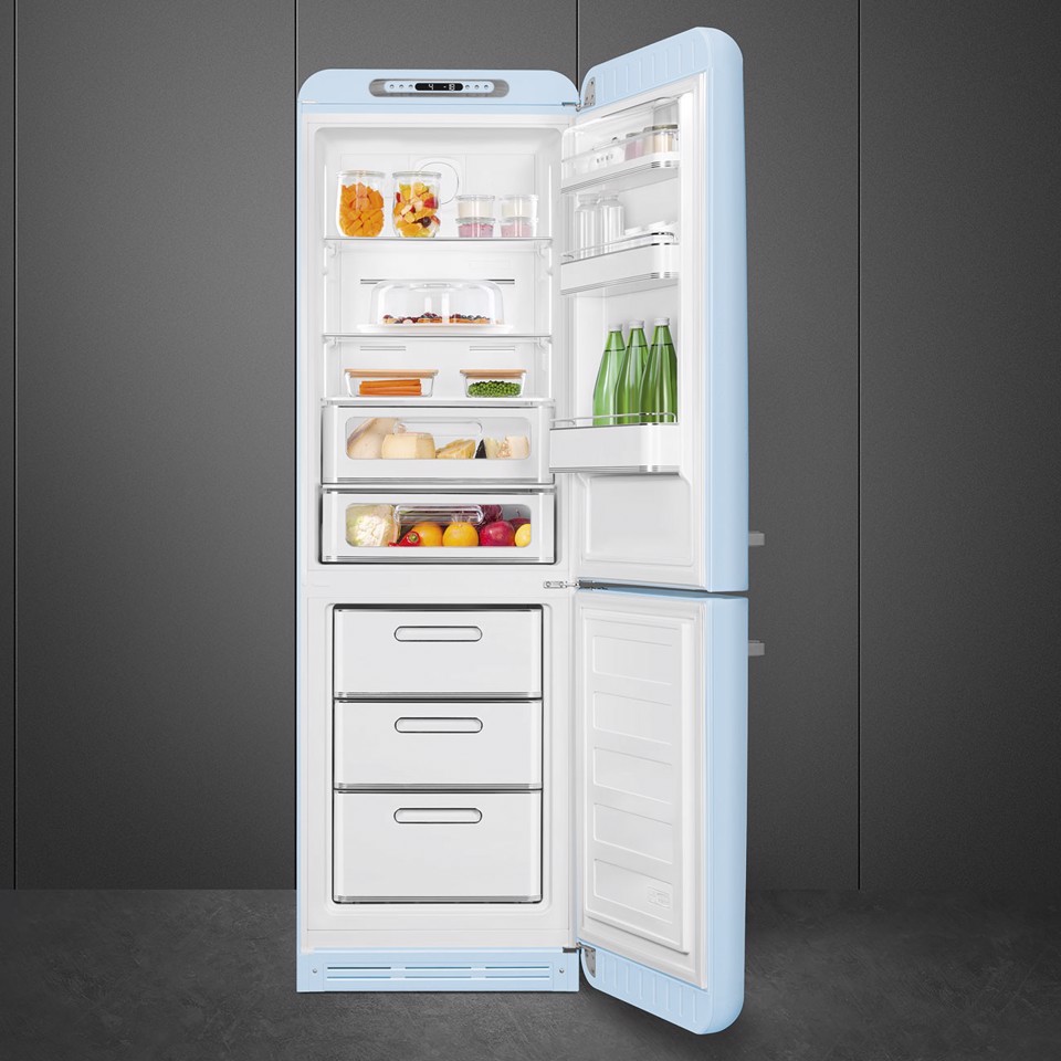 Smeg FAB32RPB6 frigorifero con congelatore Libera installazione 331 L Blu Made in Italy