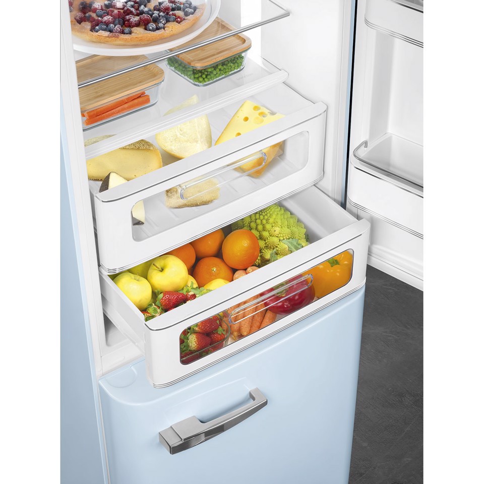 Smeg FAB32RPB6 frigorifero con congelatore Libera installazione 331 L Blu Made in Italy