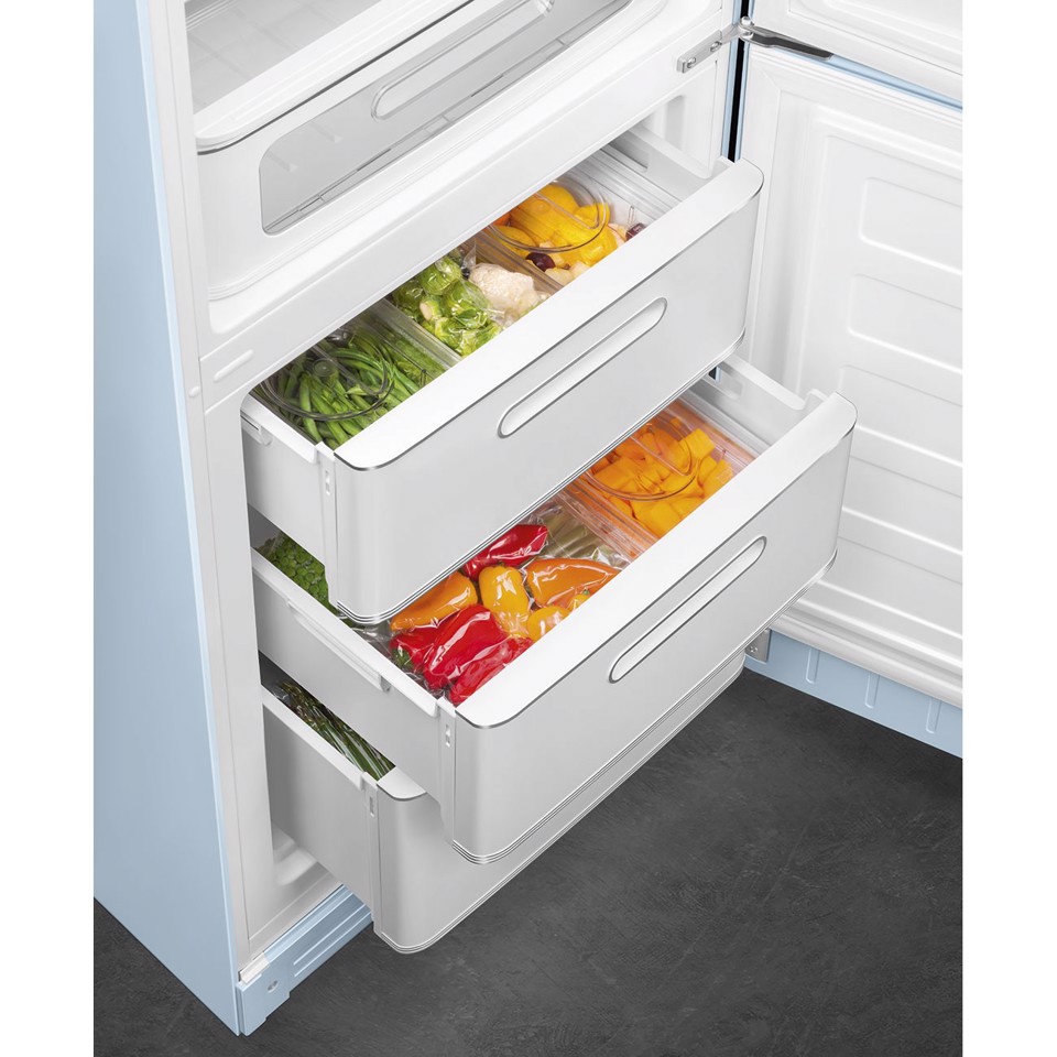 Smeg FAB32RPB6 frigorifero con congelatore Libera installazione 331 L Blu Made in Italy