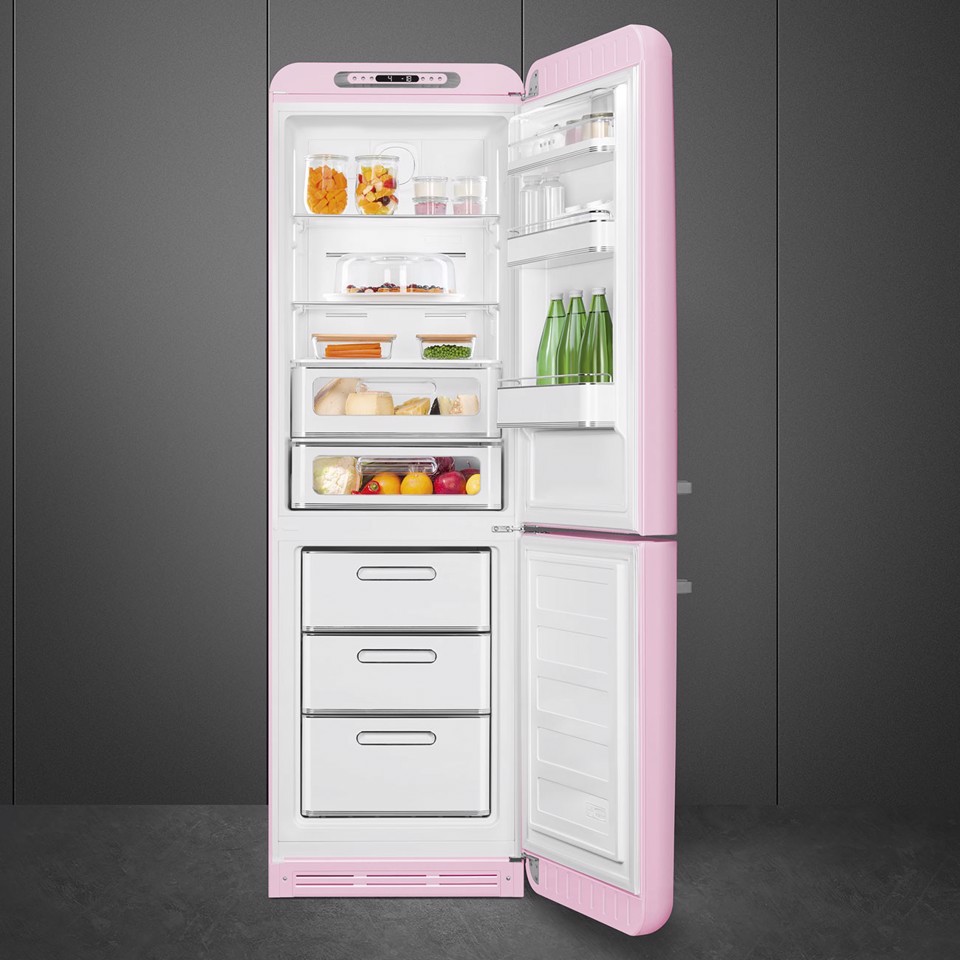 Smeg FAB32RPK6 frigorifero con congelatore Libera installazione 331 L Rosa Made in Italy