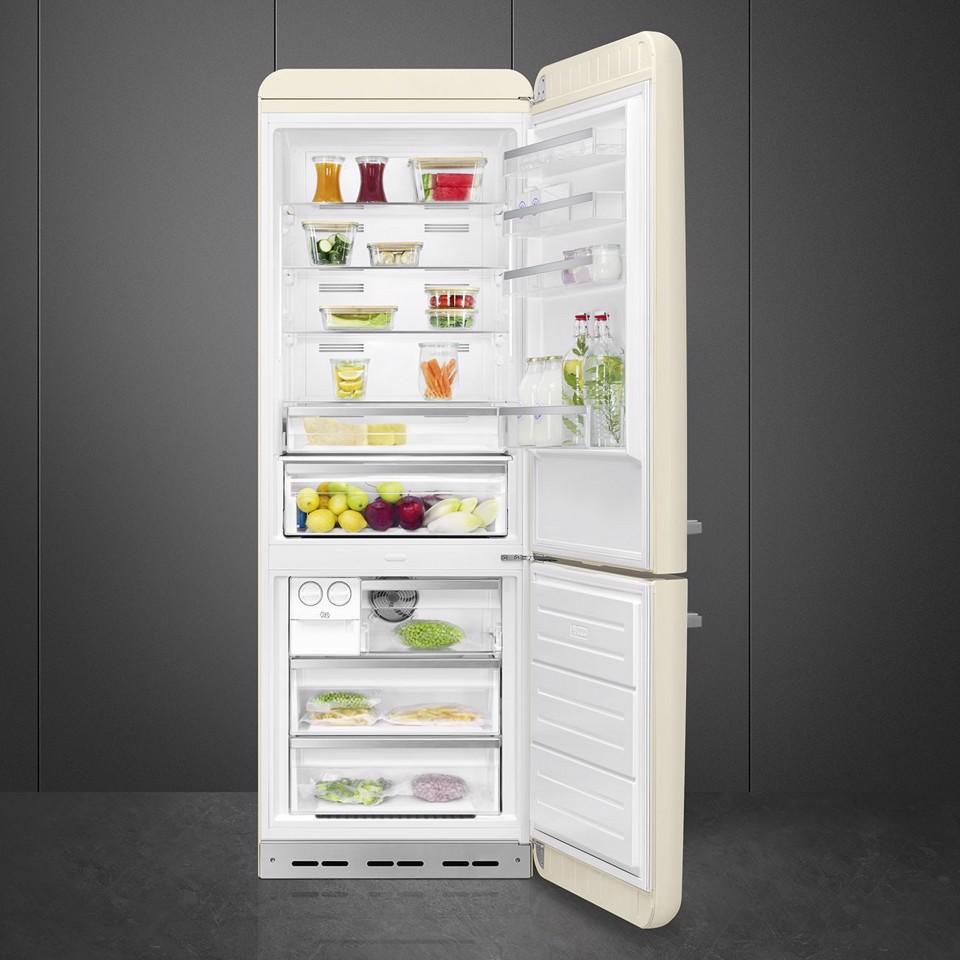 Smeg FAB38RCR6 frigorifero con congelatore Libera installazione 481 L Crema Made in Italy