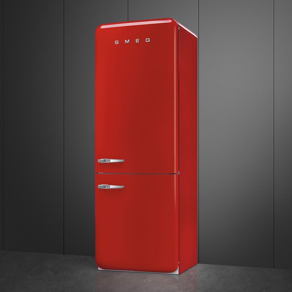 Smeg FAB38RRD6 frigorifero con congelatore Libera installazione 481 L Rosso Made in Italy