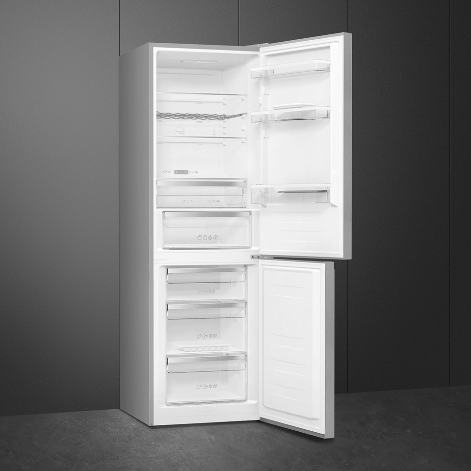 Smeg FC19XDND frigorifero con congelatore Libera installazione 326 L D Argento