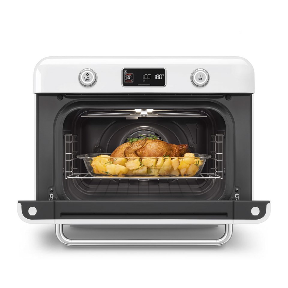 Smeg Forno combinato a vapore da appoggio 50's Style - Bianco - COF01WHEU