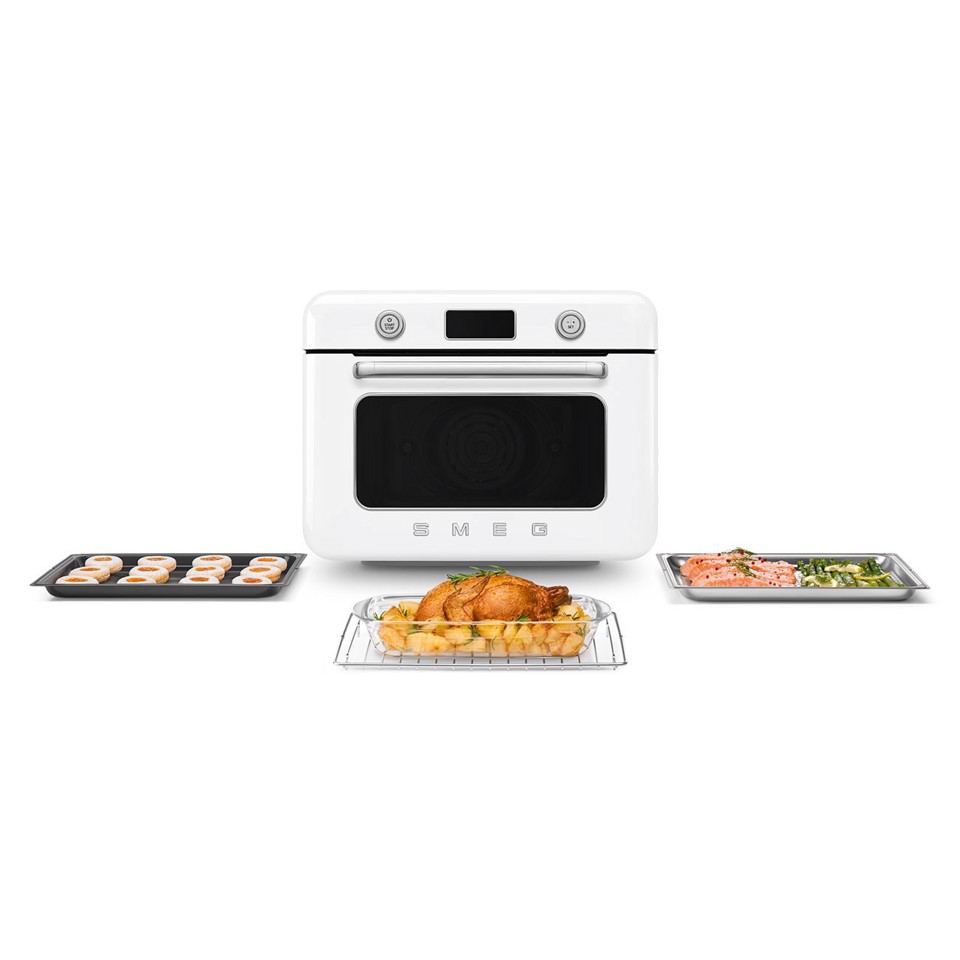 Smeg Forno combinato a vapore da appoggio 50's Style - Bianco - COF01WHEU