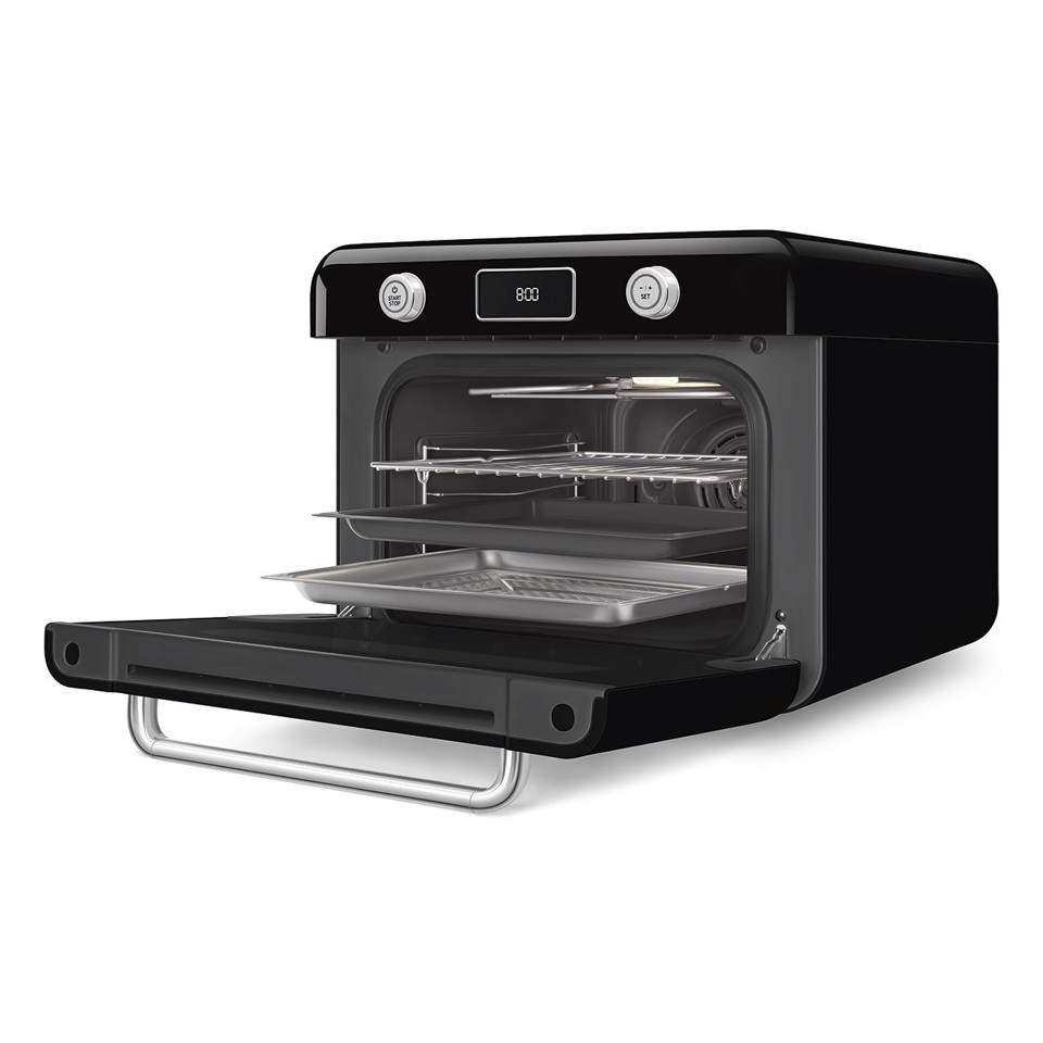 Smeg Forno combinato a vapore da appoggio 50's Style - Nero - COF01BLEU