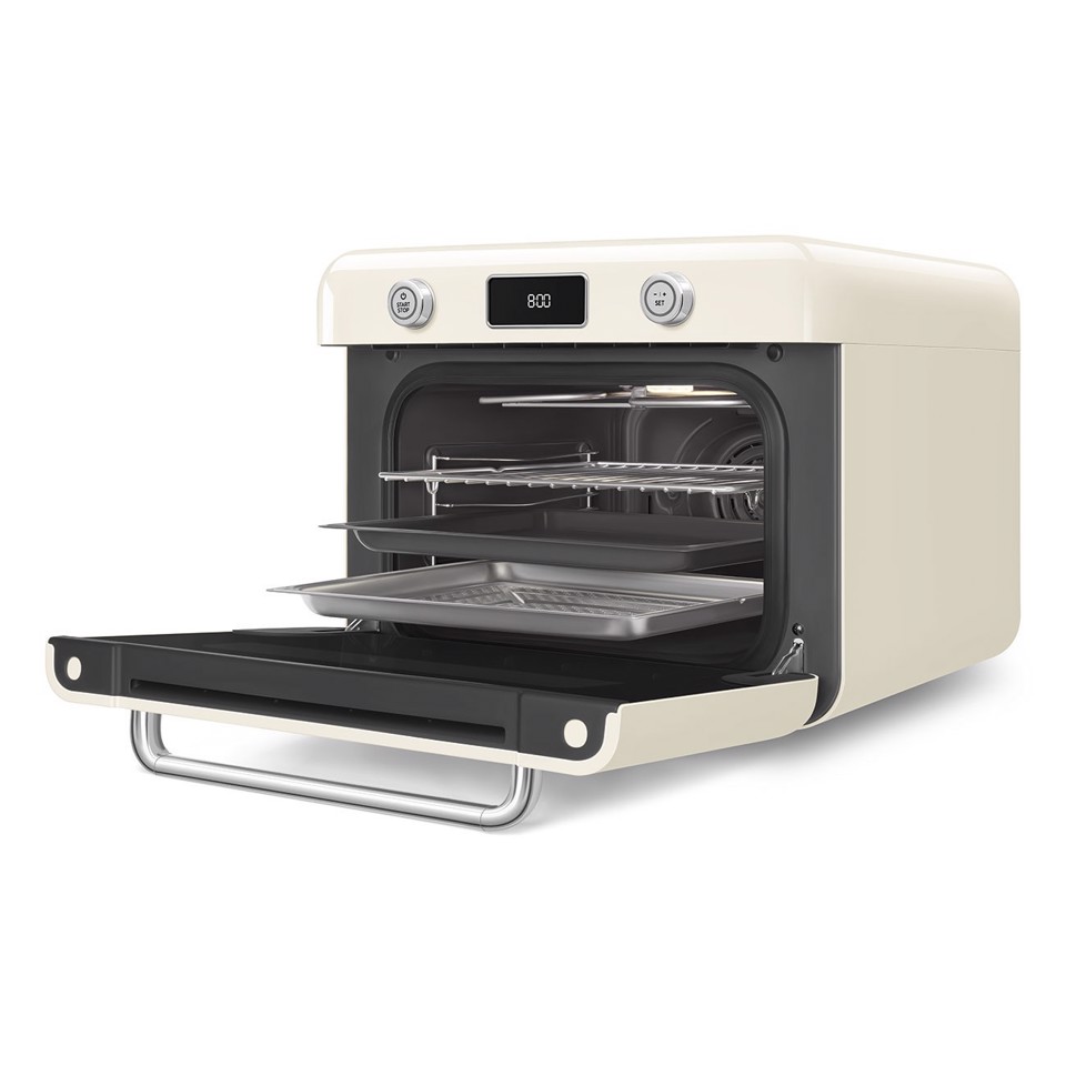Smeg Forno combinato a vapore da appoggio 50's Style - Panna - COF01CREU