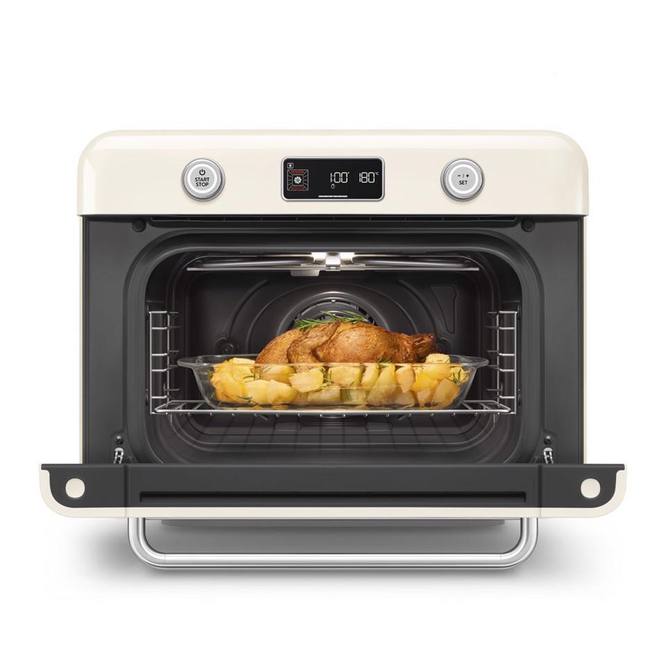 Smeg Forno combinato a vapore da appoggio 50's Style - Panna - COF01CREU