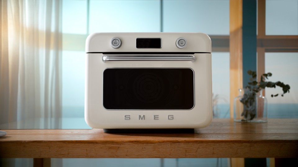 Smeg Forno combinato a vapore da appoggio 50's Style - Panna - COF01CREU