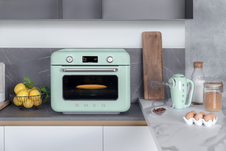 Smeg Forno combinato a vapore da appoggio 50's Style - Verde Pastello - COF01PGEU