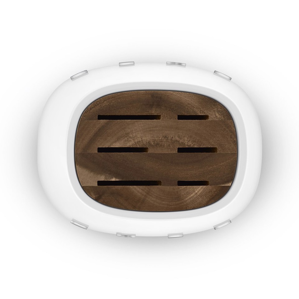 Smeg KBSF02WH posata da cucina e set di coltelli 6 pz Ceppo per coltelli con fessure