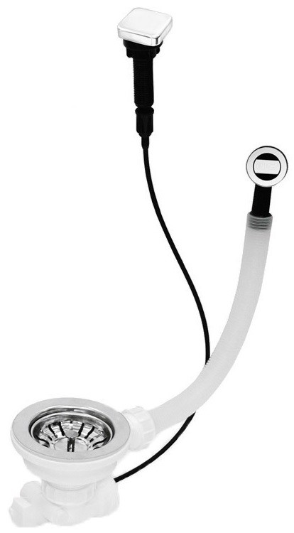 Smeg KITPOPUP accessorio idraulico per lavandino Acciaio inossidabile, Bianco 8,89 cm (3.5")