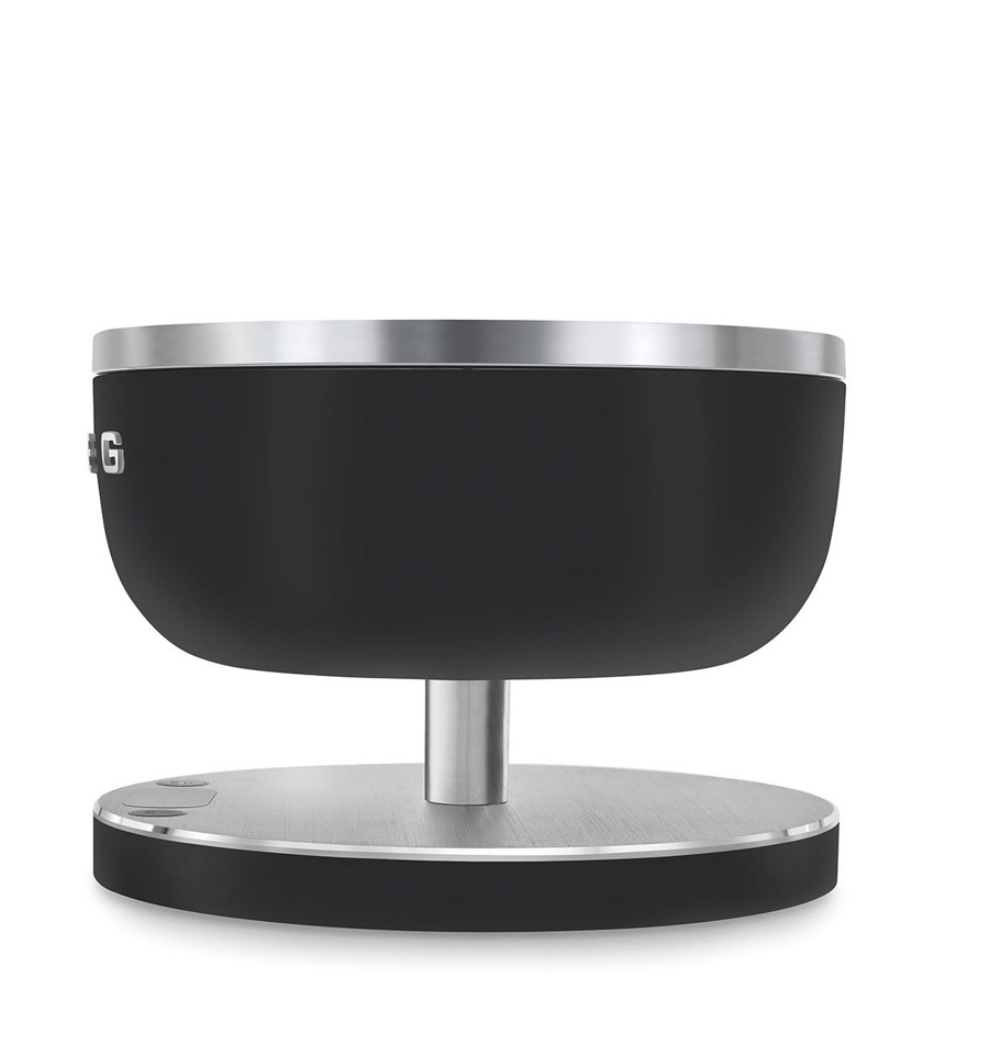 Smeg KSC01BLMWW bilancia da cucina Nero, Acciaio inossidabile Superficie piana Rotondo Bilancia da cucina elettronica