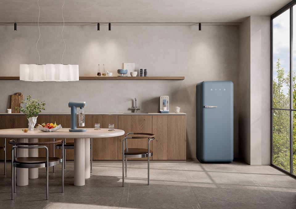 Smeg KSC01SBMWW bilancia da cucina Blu Superficie piana Rotondo Bilancia da cucina elettronica