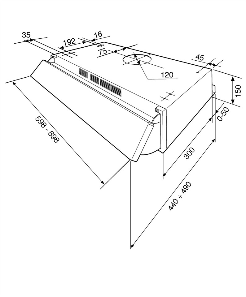 Smeg KSEIR92NE2 cappa aspirante Integrato Nero 225 m³/h D