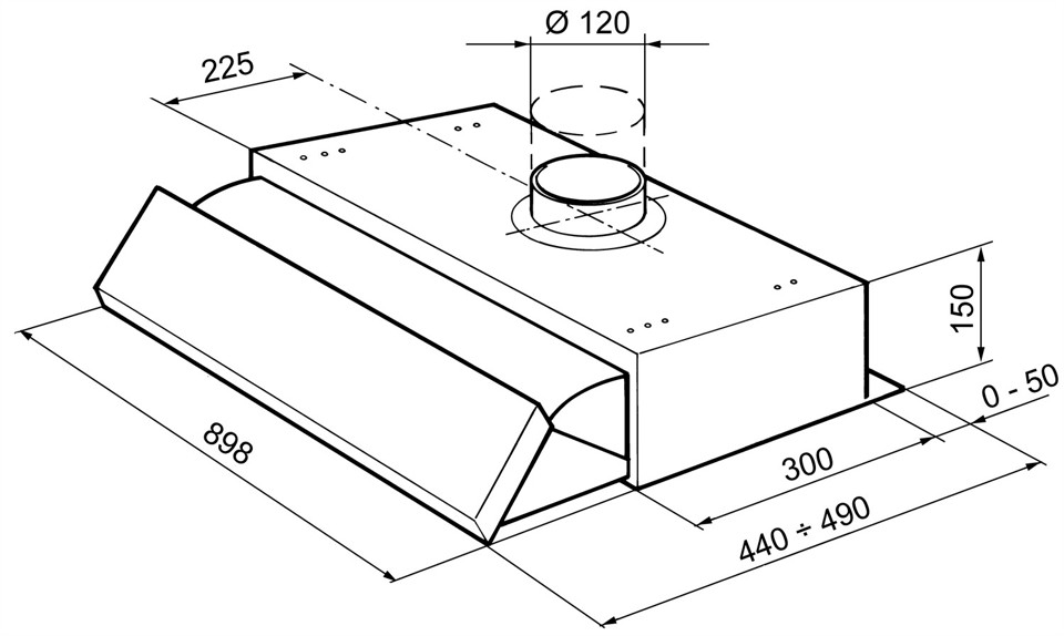 Smeg KSEIR92SE2 cappa aspirante Semintegrato (semincassato) Argento 225 m³/h D