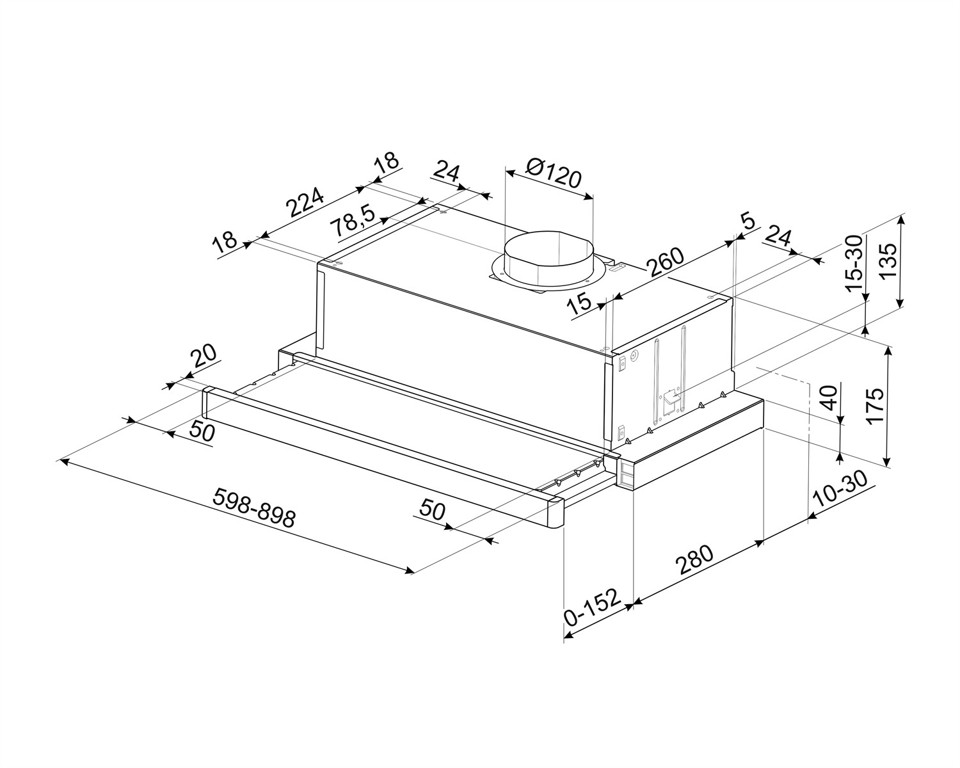 Smeg KSET91E2 cappa aspirante Integrato Argento 310 m³/h D